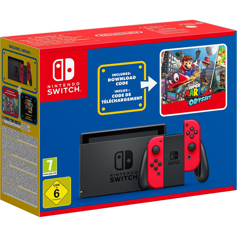 SW CONSOLA NINTENDO SWITCH ROJO + SUPER MARIO ODYSSEY