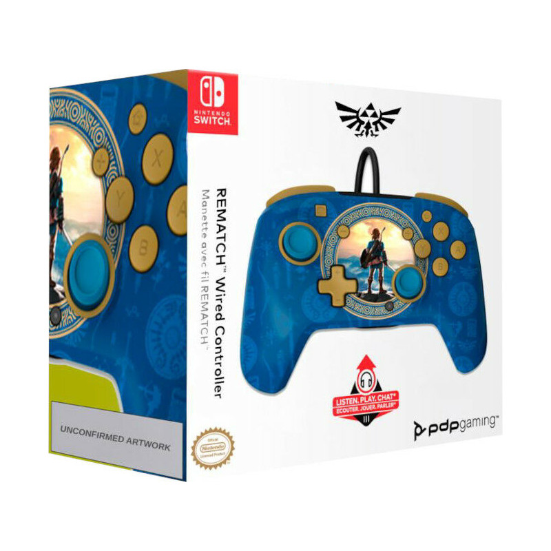 SW MANDO PRO CON CABLE ZELDA HYRULE BLUE PDP