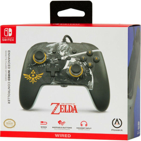 Mando Pro Con Cable Zelda Battle Ready Link Power A - Nintendo Switch