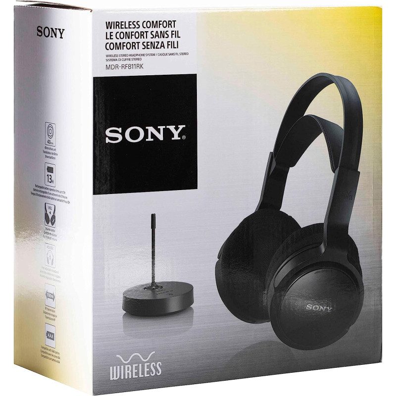 AURICULARES SONY MDR-RF811RK NEGRO WIRELESS