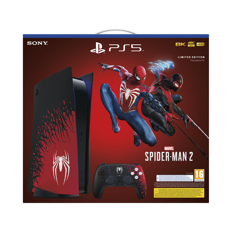 PS5 CONSOLA + DUALSENSE + MARVEL SPIDER-MAN 2 LIMITED EDITION