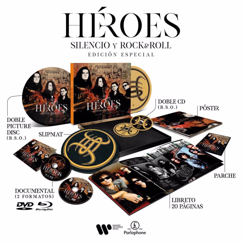 HEROES DEL SILENCIO - HÉROES: SILENCIO Y ROCK & ROLL (2 LP-VINILO + 2 CD + DVD + BLU-RAY) BOX EDICION ESPECIAL COLOR PREVENTA