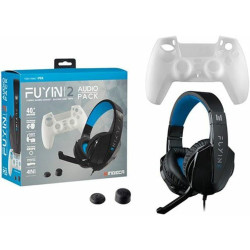 PS5 AURICULARES FUYIN 2 NEGRO + FUNDA SILICONA + GRIPS INDECA