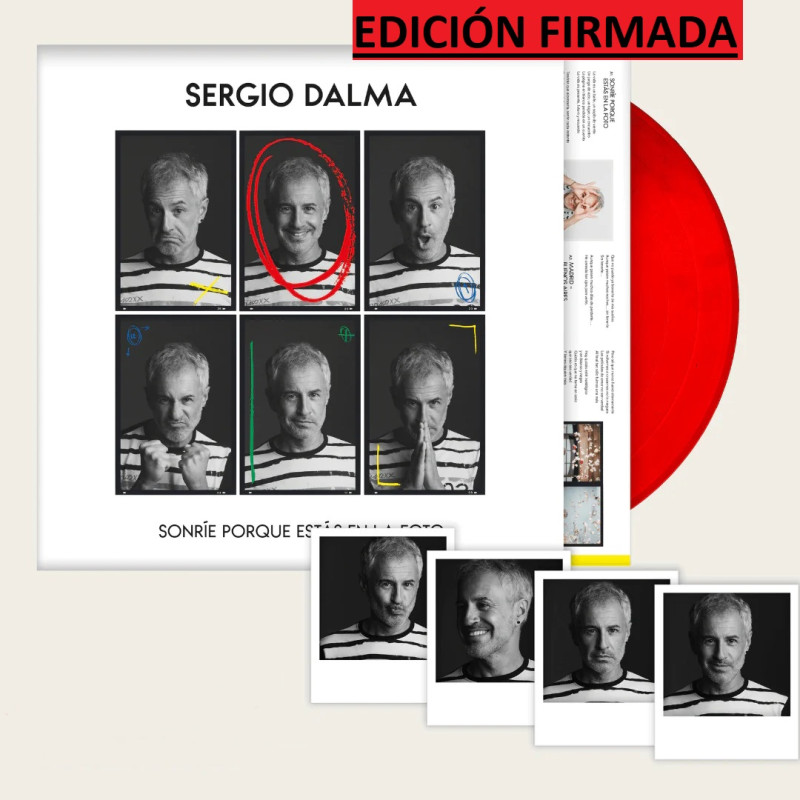 SERGIO DALMA - SONRÍE PORQUE ESTÁS EN LA FOTO (LP-VINILO) COLOR EDICIÓN PREVENTA FIRMADA