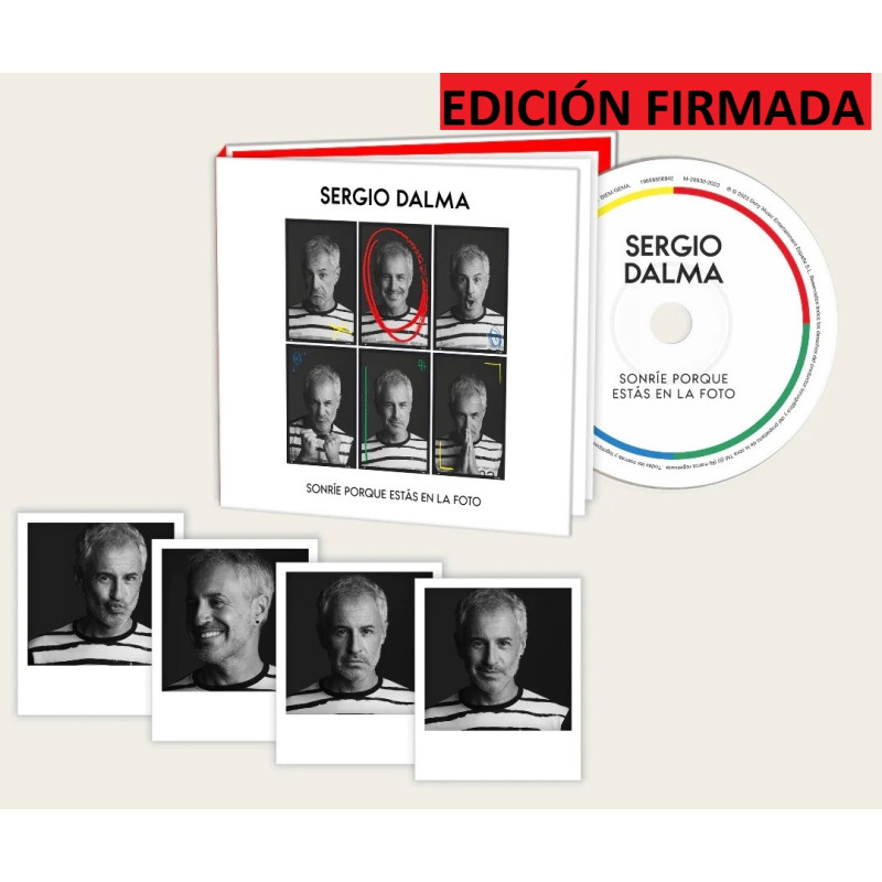 SERGIO DALMA - SONRÍE PORQUE ESTÁS EN LA FOTO (CD) DELUXE EDICIÓN PREVENTA FIRMADA