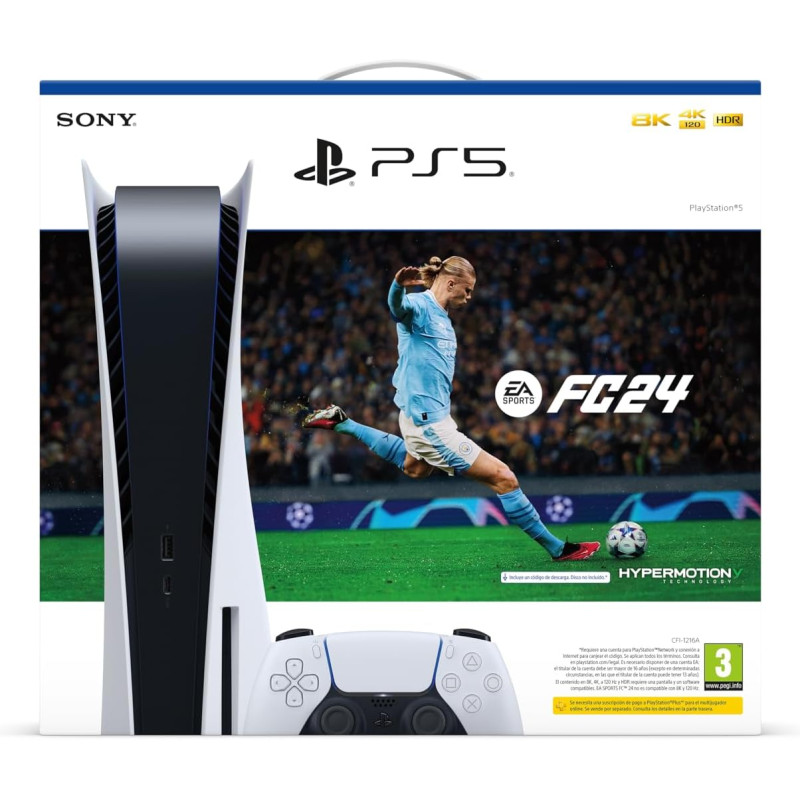 PS5 CONSOLA WHITE + DUALSENSE + EA SPORTS FC 24