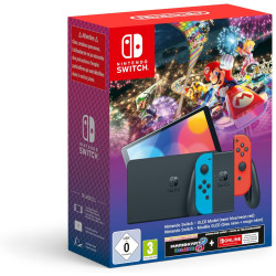 SW CONSOLA NINTENDO SWITCH AZUL NEON/ROJO NEON (BLUE/RED) OLED  + MARIO KART 8 + SUSCRIPCIÓN 3 MESES ONLINE