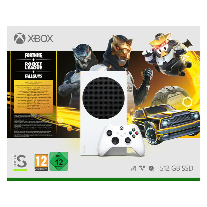 XS CONSOLA XBOX SERIES S GILDED HUNTER 512 GB + FORTNITE + ROCKET LEAGUE + FALLGUYS