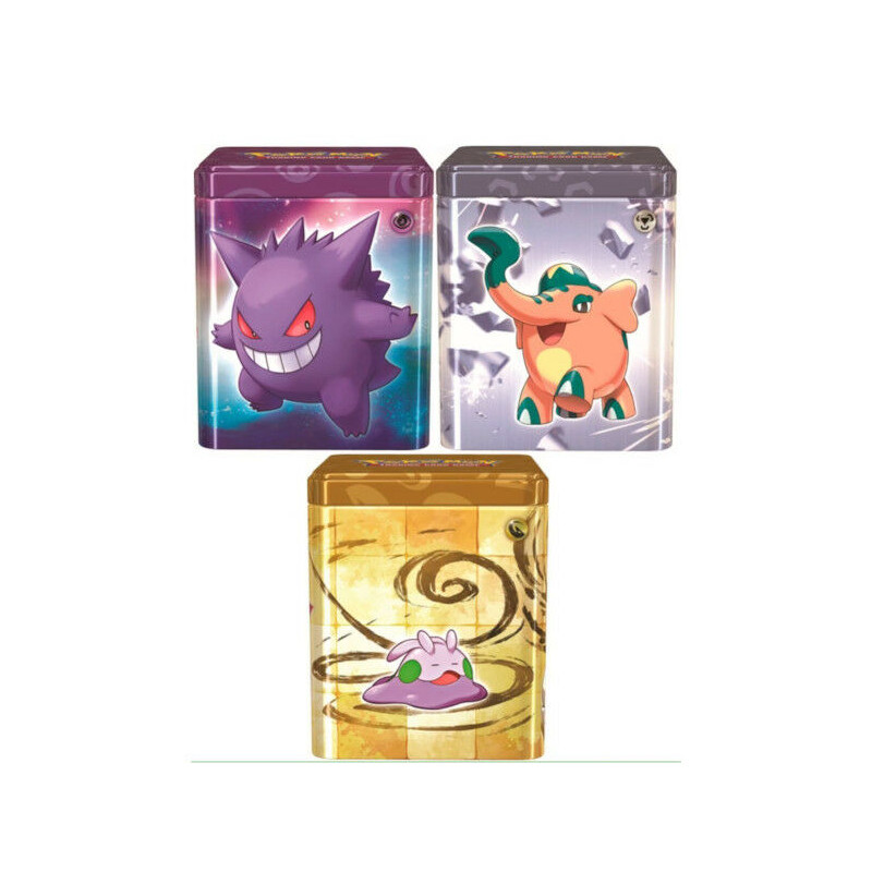 POKEMON JUEGO DE CARTAS ESCARLATA Y PURPURA CAJA METALICA