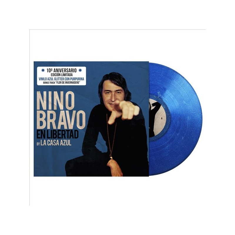 NINO BRAVO - EN LIBERTAD (BY LA CASA AZUL) (10 ANIVERSARIO) (LP-VINILO) AZUL