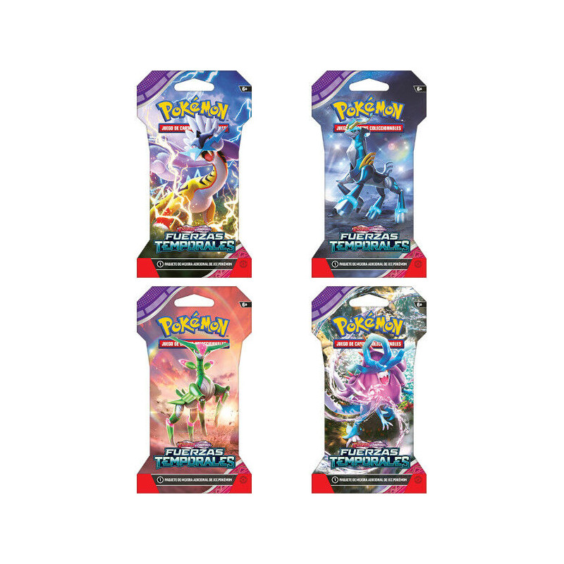 SOBRE CARTAS POKEMON ESCARLATA / PURPURA FUERZA TEMPORALES BLISTER