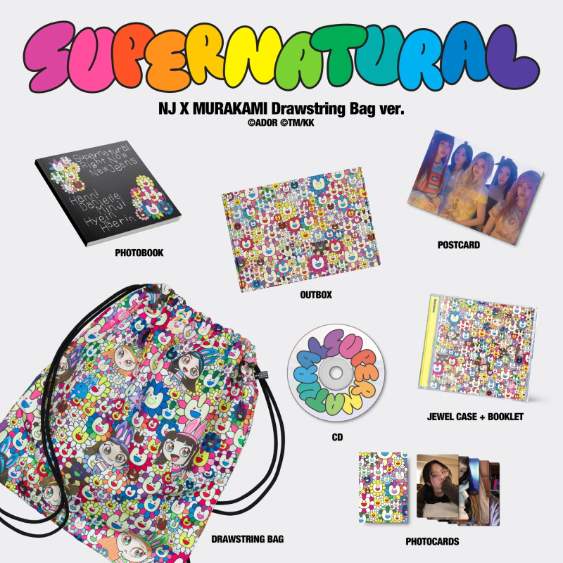NEWJEANS - NEWJEANS 'SUPERNATURAL' NJ X MURAKAMI (DRAWSTRING BAG VER.) (CD)