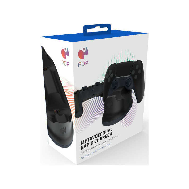 PS5 CARGADOR DUAL CONTROLLER METAVOLT NEGRO PDP