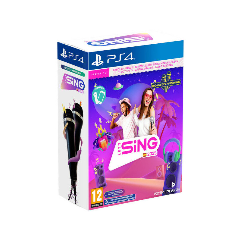 PS4 LET'S SING 2025 + 2 MICROFONOS