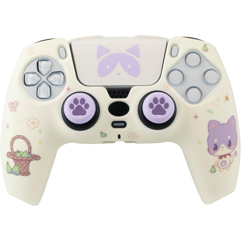 PS5 FUNDA SILICONA + GRIPS TANOOKI FR-TEC