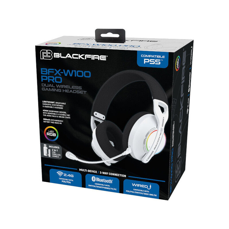 PS5 AURICULARES BFX-W100 PRO WIRELESS BLACKFIRE