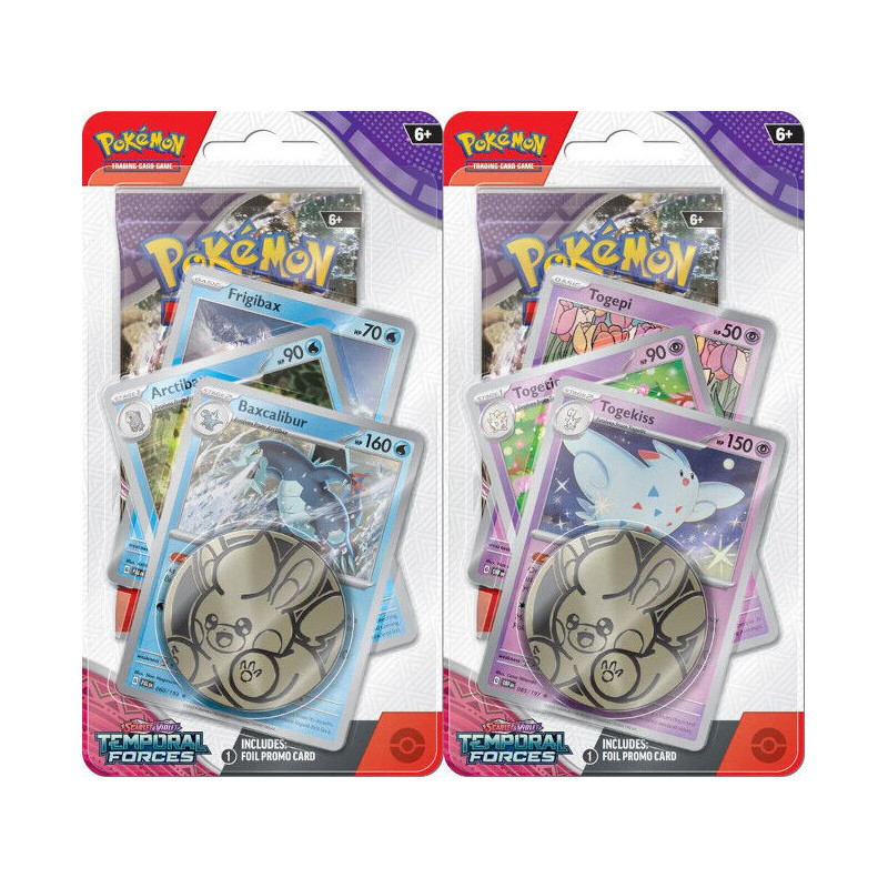 POKEMON JUEGO DE CARTAS SCARLET & VIOLET TEMPORAL FORCES PREMIUM CHECKLANE